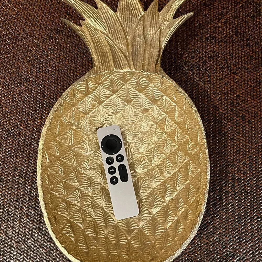 RARE Vintage Extra Large MCM Gold Metal Pineapple Centerpiece Bowl